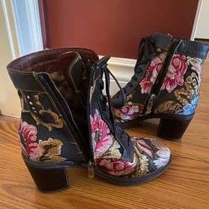 French leather boot heels